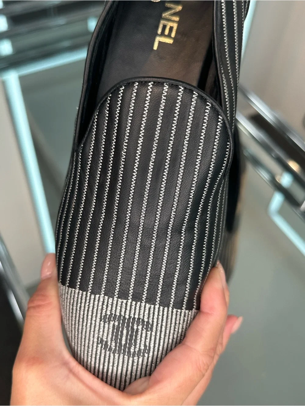 Chanel Pinstripe Loafer